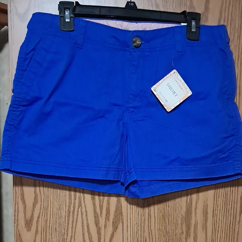 Dockers Women's Bright Blue High Waist Shorts